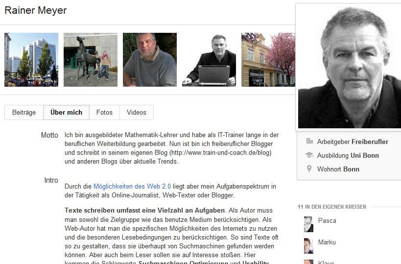 Google+Profil gestalten Google+Profil gestalten