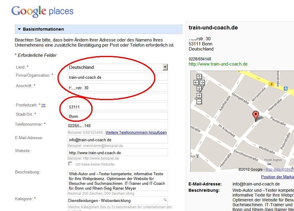 Gutes Ranking für Google Places Bild 1 Gutes Ranking für Google Places Bild 1