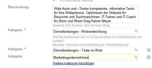 Gutes Ranking für Google Places Bild 1 Gutes Ranking für Google Places Bild 1