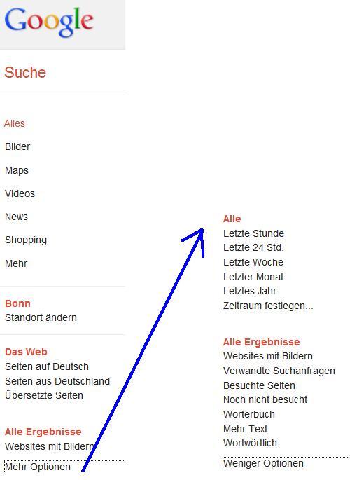 Möglichkeiten zur Erweiterung der Google-Suche Möglichkeiten zur Erweiterung der Google-Suche