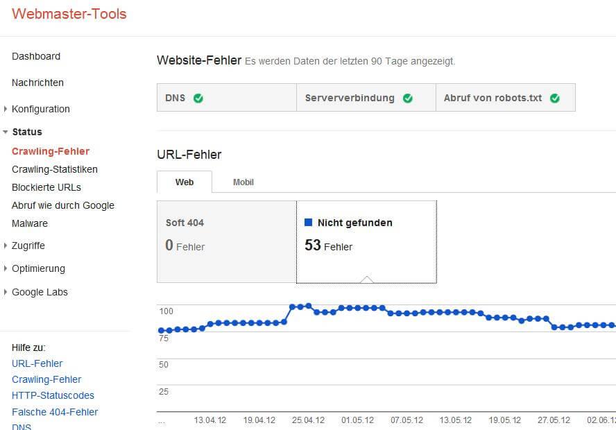 Webmaster Tools Fehler beseitigen 1 Webmaster Tools Fehler beseitigen 1