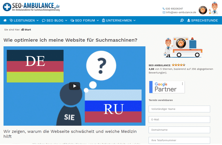 Website-Erstellung auf Russisch
